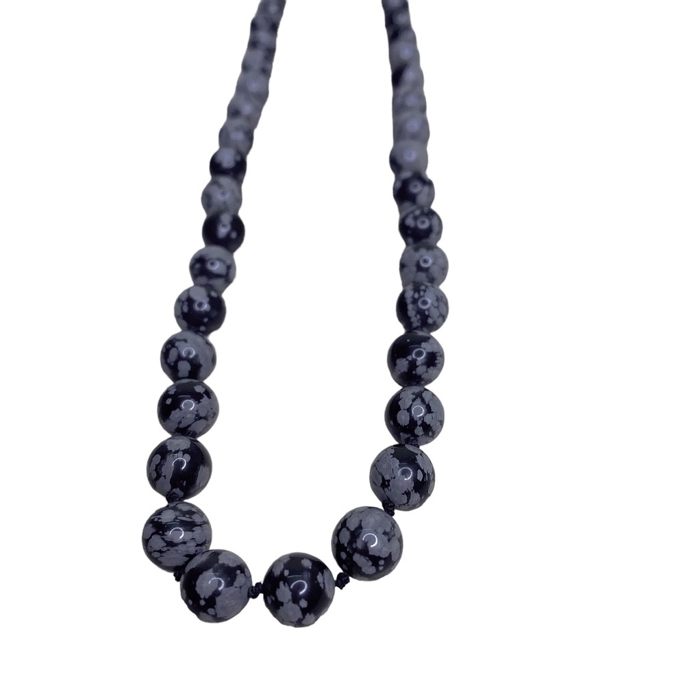 Gemstone Necklace 20” Handmade knitted 8mm round Jasper Stones Men Women Unisex
